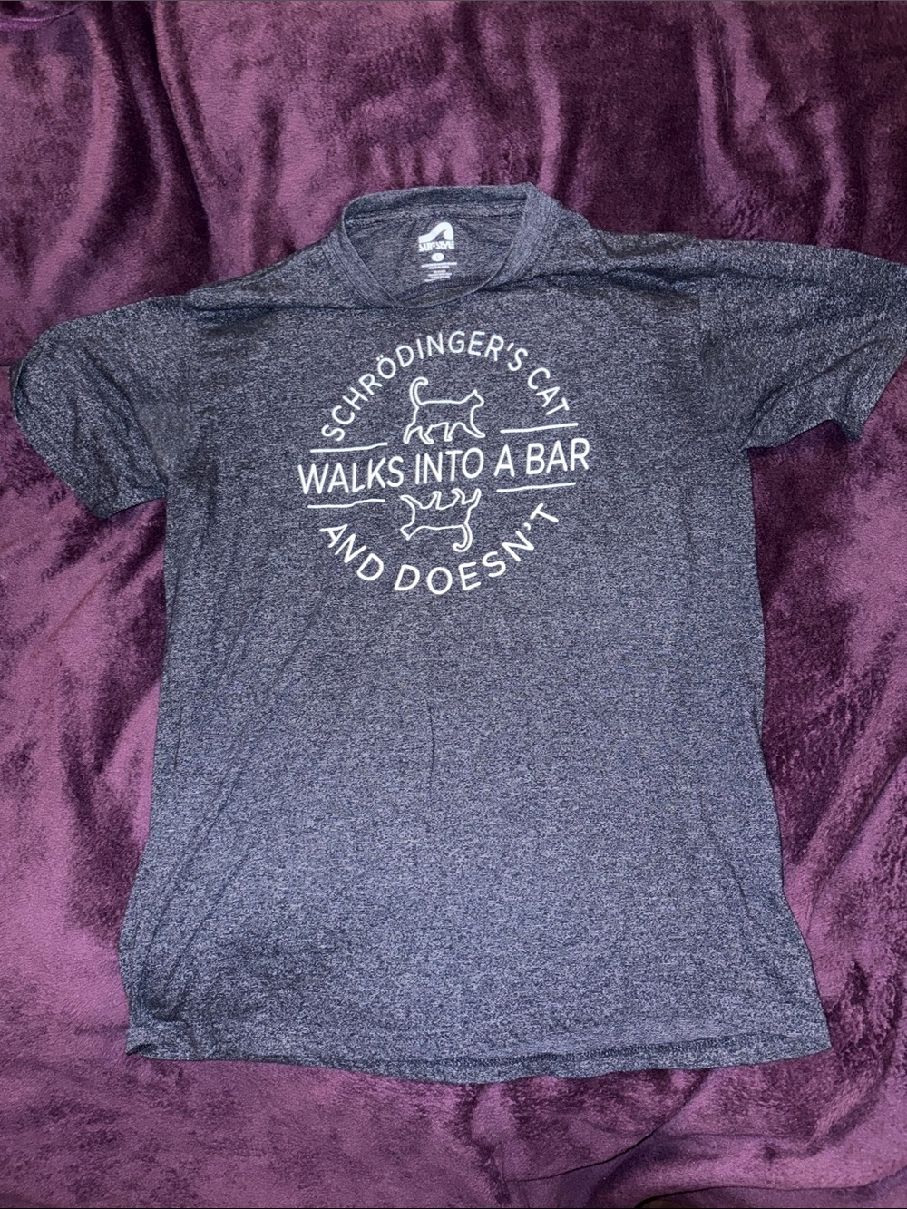 surf style Navy Heather Schrödinger's Cat Graphic Tee